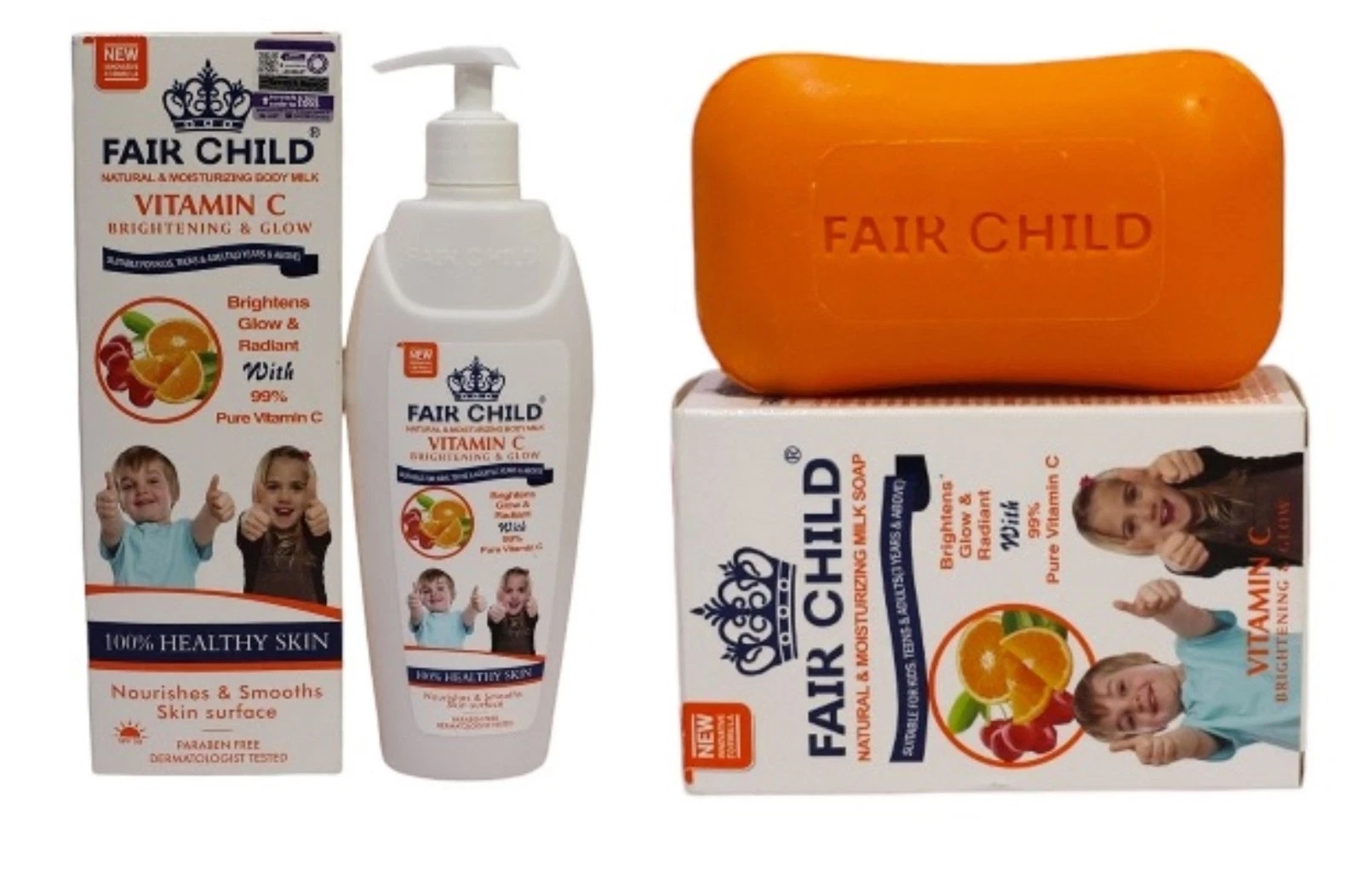 Fair Child Vitamin C Soap + Body Milk Lotion Combo