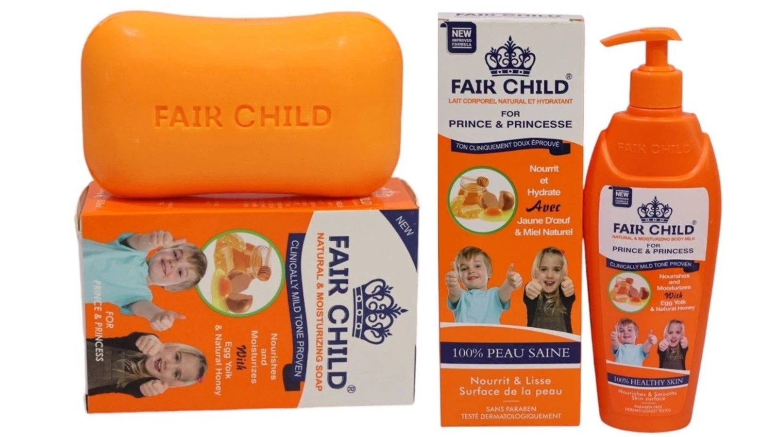 Fair Child Egg Yolk & Honey Soap 150g + Body Wash 400ml